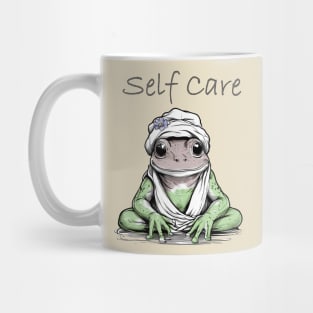 Self Care Frog Spa Day Mug